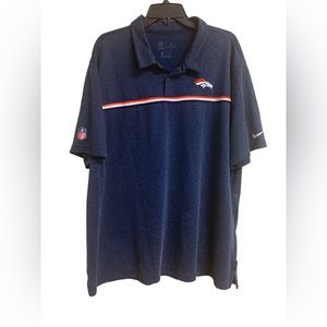 Mens Denver Broncos NFL Nike Dri-Fit navy polo XXL